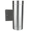 Applique extérieure 2 lumières Alu up/down - inox brossé avec 2 ampoules GU10