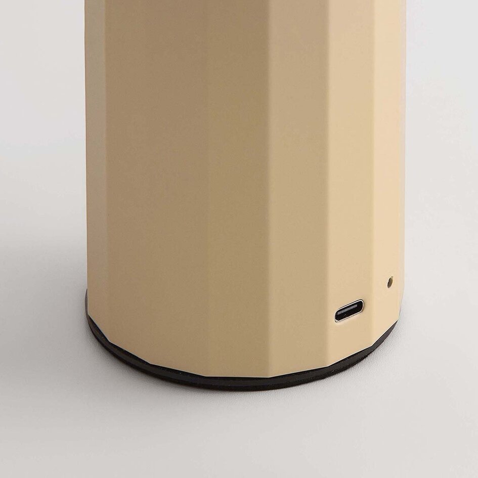 Lampe de table sans fil Noma en beige avec lumière dimmable et réglable