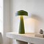 Lampe champignon rechargeable Soma verte avec variateur tactile et lumière réglable