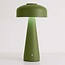 Lampe champignon rechargeable Soma verte avec variateur tactile et lumière réglable