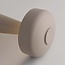 Lampe champignon rechargeable Soma en taupe avec variateur tactile et lumière réglable