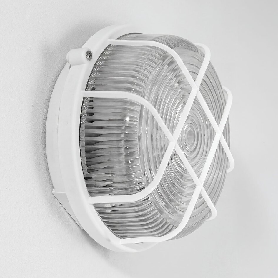 Garrot rond avec panier en plastique blanc