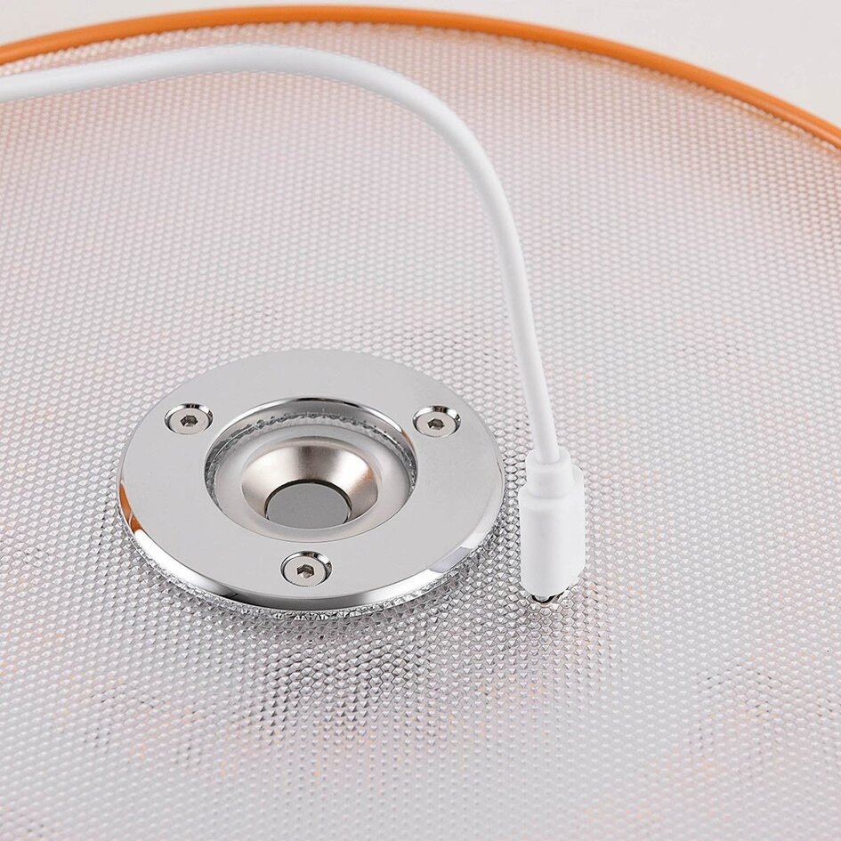 Lampe de table rechargeable Ariso orange avec variateur tactile et couleur de lumière réglable