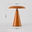 Lampe de table rechargeable Ariso orange avec variateur tactile et couleur de lumière réglable