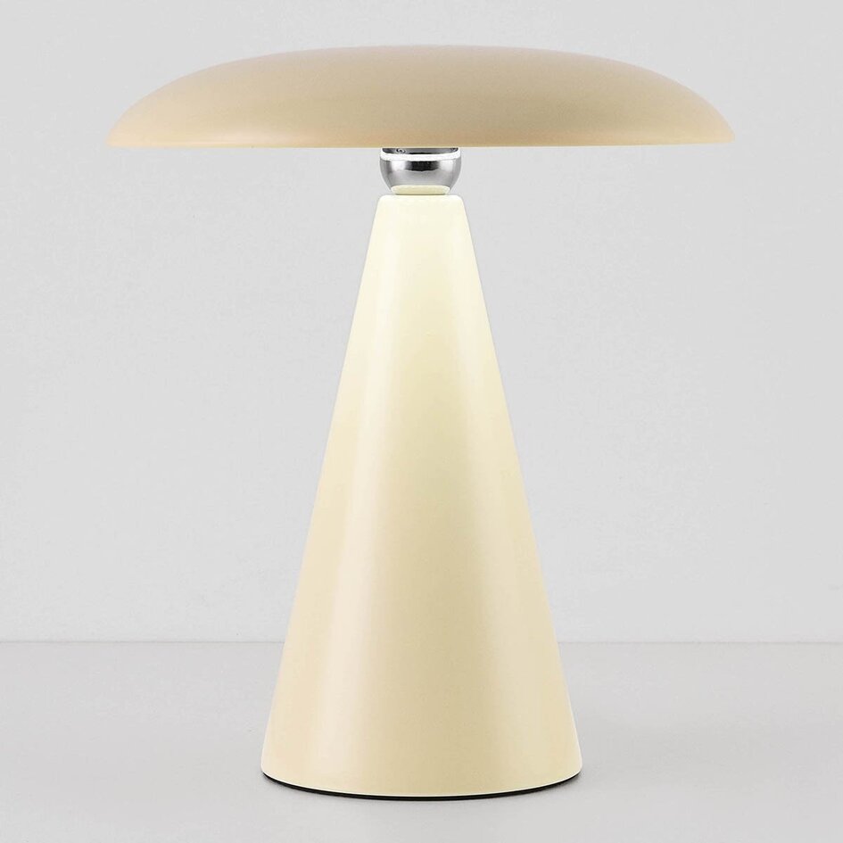 Lampe à poser rechargeable Ariso avec variateur tactile et lumière réglable - crème