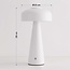 Lampe champignon rechargeable Soma en blanc avec variateur tactile et température de couleur réglable