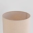 Lampe de table Verla avec abat-jour en lin et pied aspect travertin