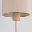 Lampe à poser Aurea avec abat-jour en lin et effet travertin - beige