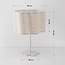 Lampe à poser Hiron beige avec abat-jour en lin