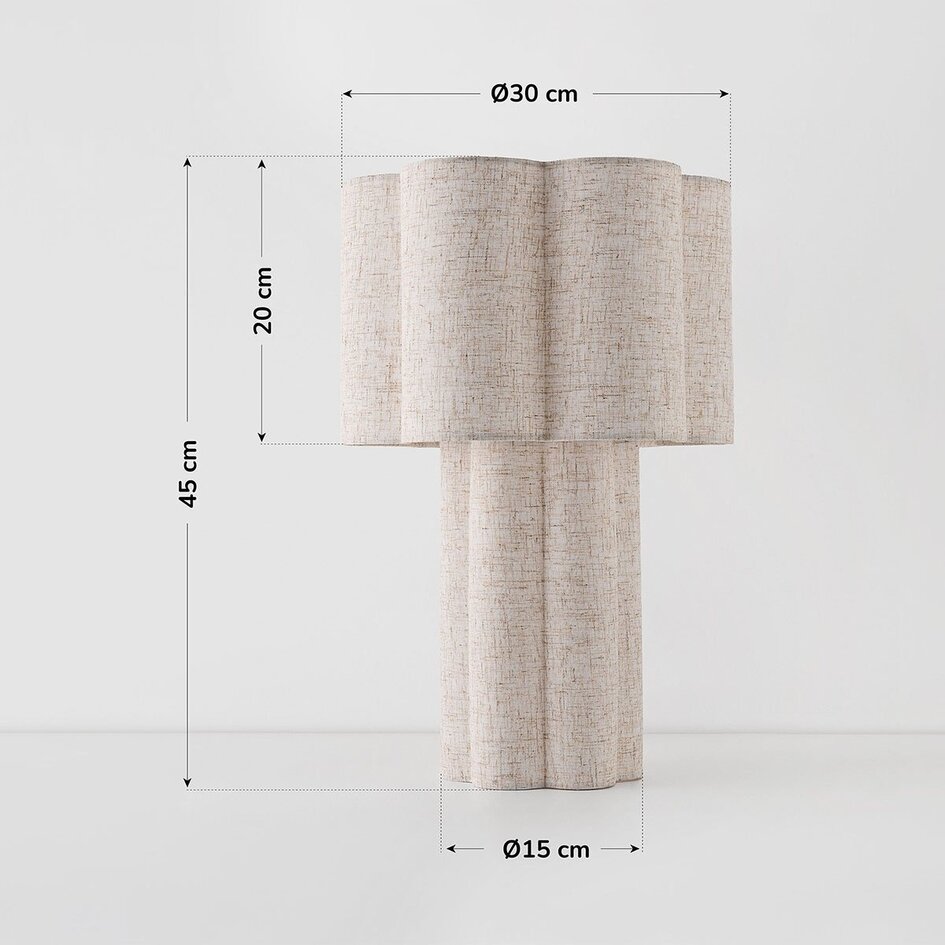 Lampe de table en lin Hiko