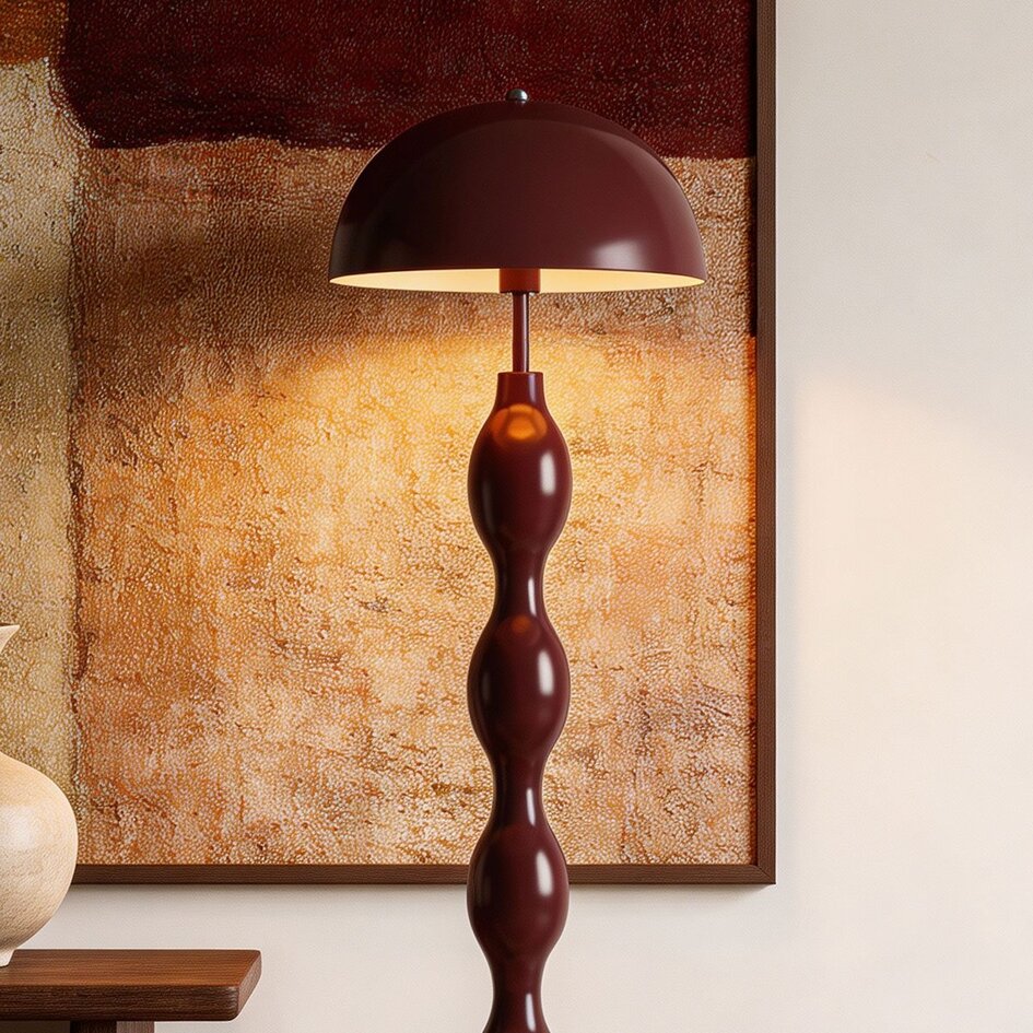 Lampadaire design Mura burgundy (rouge foncé) en métal
