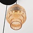 Suspension design à 3 lumières avec verre ambré - Orina