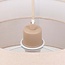 Suspension Corra beige avec abat-jour en lin superposé