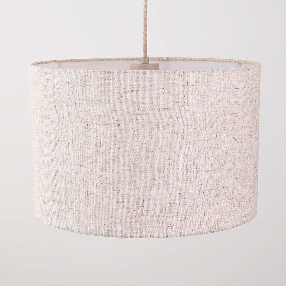 Moderne suspension Avano beige avec abat-jour en lin