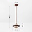 Suspension Caelio - travertin (pierre naturelle) et détail en bois