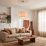 Suspension Celine - abat-jour en lin plissé, beige