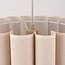 Suspension Celine avec abat-jour en lin plissé beige