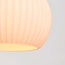 Suspension Odalyn à 6 lumières - beige et verre laiteux strié