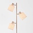 Lampadaire beige Avane à 3 lumières avec abat-jours en lin réglables