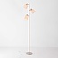 Lampadaire beige Avane à 3 lumières avec abat-jours en lin réglables