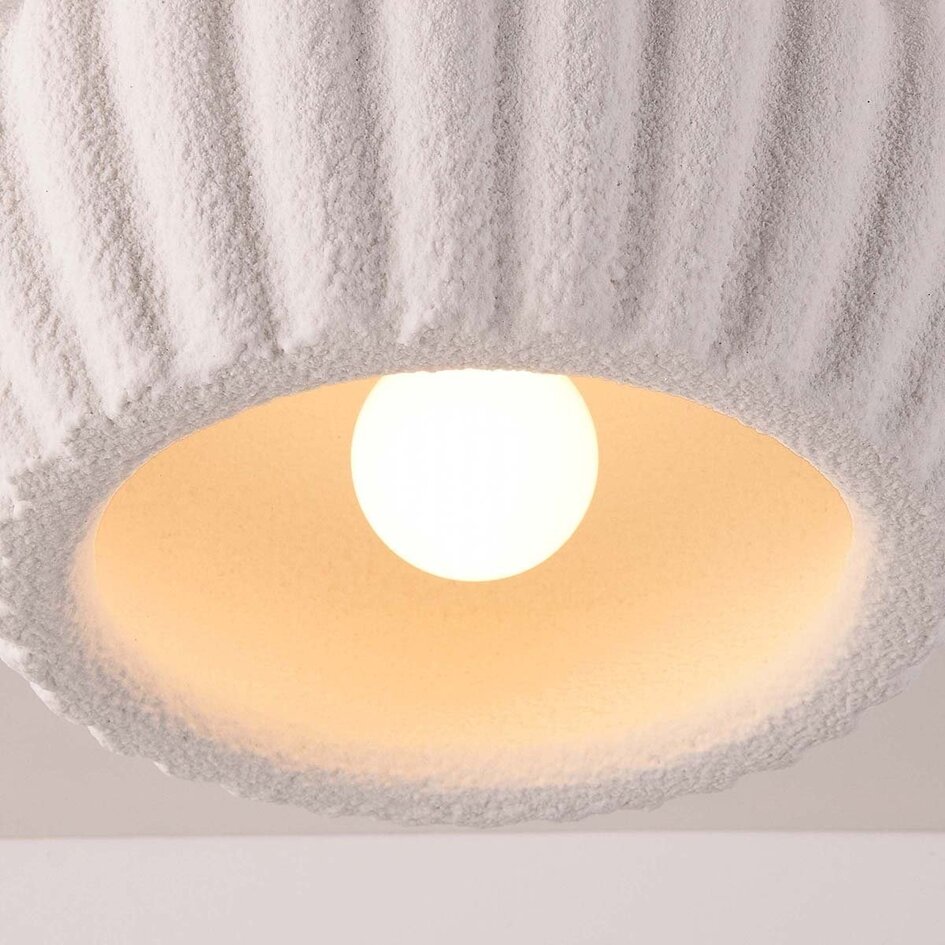Plafonnier Wabi Sabi Kagei - blanc à effet pierre