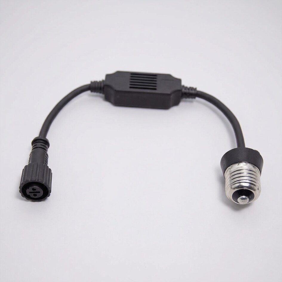 Adaptateur de raccordement E27 noir pour éclairage de Noël