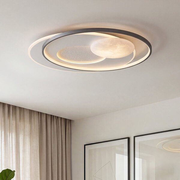 Plafonnier Eclipse dimmable à 3 étapes LED - blanc et gris