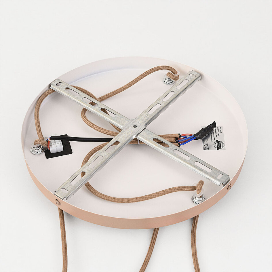 Suspension Viola 3 lumières - verre opale et beige