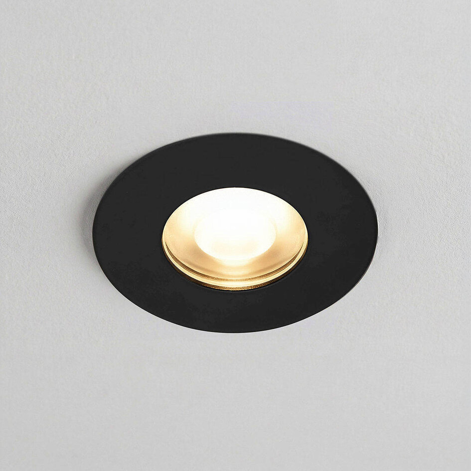 Spot encastré moderne noir IP44 - Ray