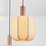 Suspension Fynra 3 lumières en tissu - taupe