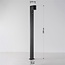 Lampe d'extérieur sur pied Simone anthracite avec détecteur - 100 cm