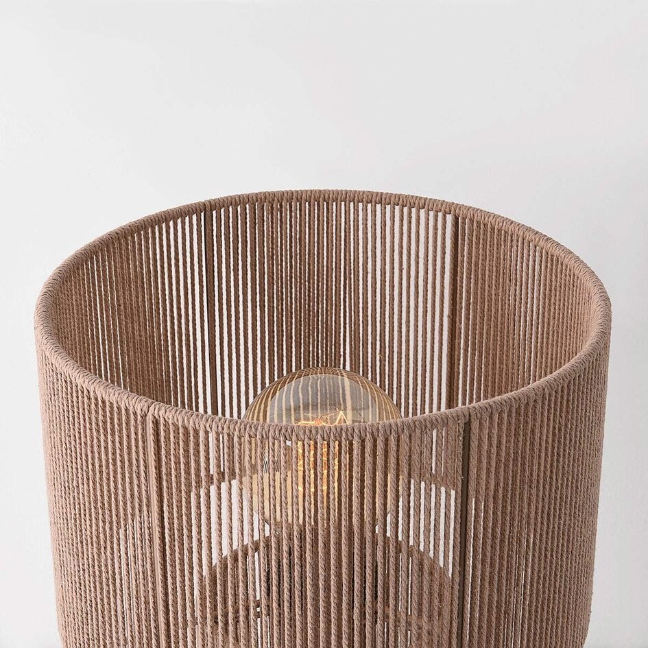 Lampe de table Rilva en corde de coton naturelle