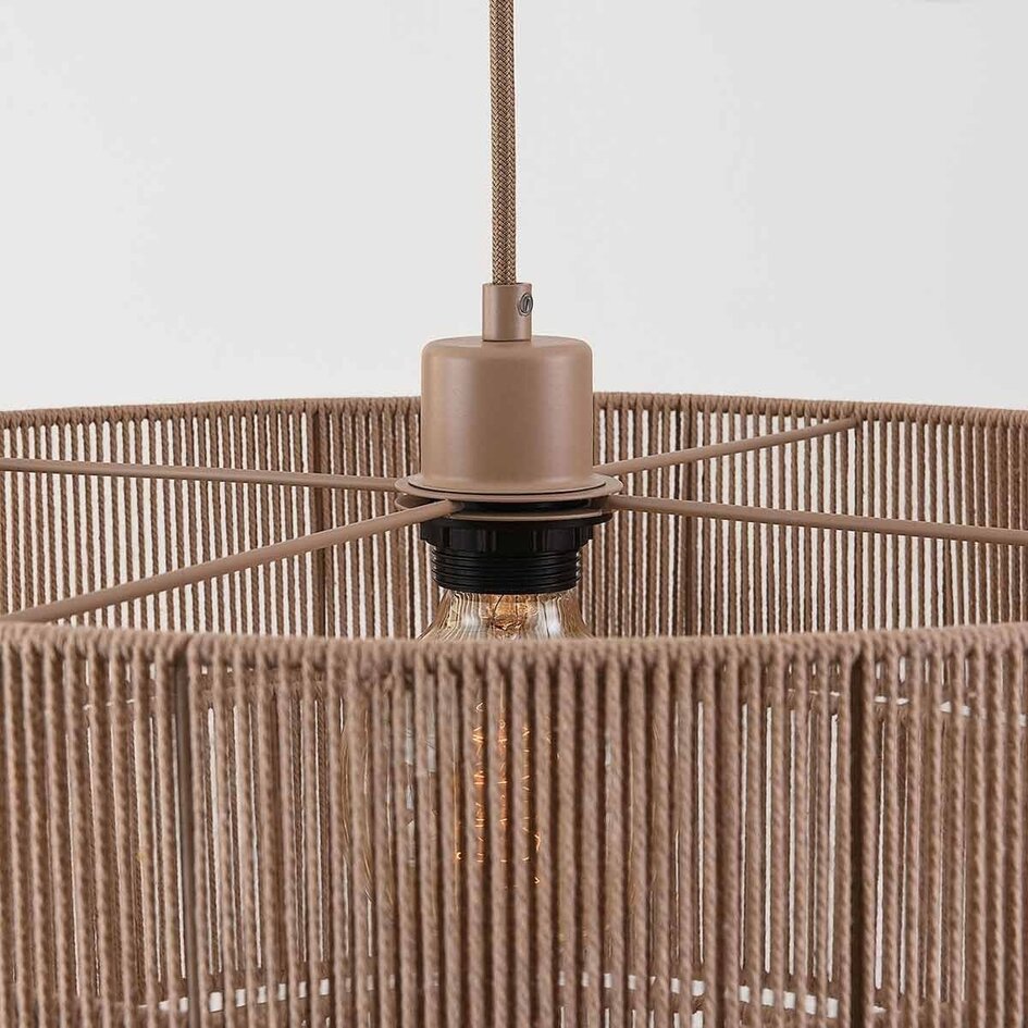 Suspension Verna à 3 couches en corde de coton naturel