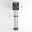Lampe solaire sur pied Vinta - LED 3 niveaux, corde tressée, noir