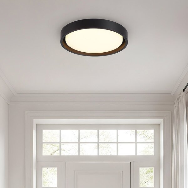 Plafonnier LED Ricardo, variateur à 3 niveaux Ø31 cm - noir