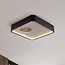 Plafonnier Cercal Ø30 cm - noir, effet pierre gris, variateur à 3 niveaux