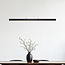 Suspension minimaliste réglable Andre, noir avec motif bois - LED dimmables en 3 étapes