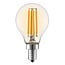 Ampoule filament LED E14 3 niveaux, verre ambré 5,5 watts