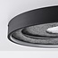 Plafonnier moderne Cercul en noir à effet pierre gris