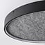 Plafonnier Cercul noir avec LED à 3 niveaux de gradation et effet pierre grise, Ø40 cm, 29W