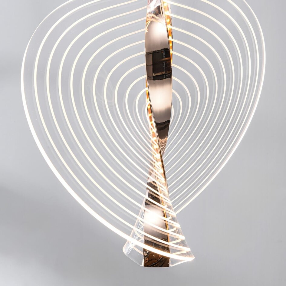 Lampe suspendue Luminex avec LED à 3 niveaux de gradation - or