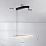Lampe suspendue design Flectra avec LED à 3 niveaux de gradation et motif quadrillé - noir