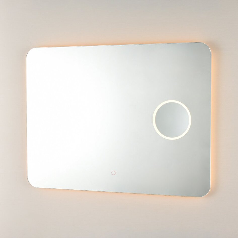 Miroir de salle de bain Sari avec LED réglable, variateur tactile et chauffage – 60x80 cm