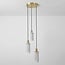 Suspension minimaliste Valji 3 lumières à abat-jour perforés
