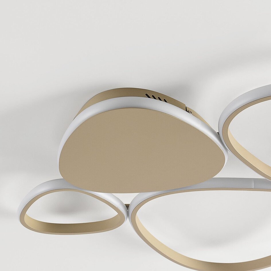 Plafonnier design Lirina avec LED intégrée, dimmable à 3 étapes - beige sable