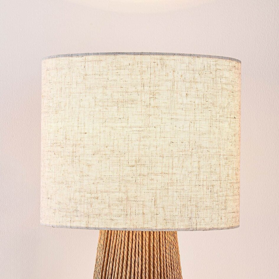 Lampe de table moderne boho-chic avec abat-jour en lin - Ranpu