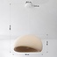 Suspension Wabi Sabi Urban Stone à motif pierre beige sable - 50 x 34 cm