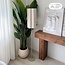 Lampadaire moderne Oia avec abat-jour en lin beige