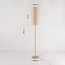 Lampadaire moderne Oia avec abat-jour en lin beige