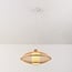 Suspension en bambou Levra avec diffuseur en lin - naturel